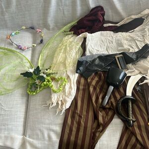 Captain Hook and Tinker Bell Costume Set